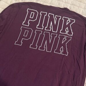 PINK Victoria's Secret Deep Purple Long Sleeve Tee